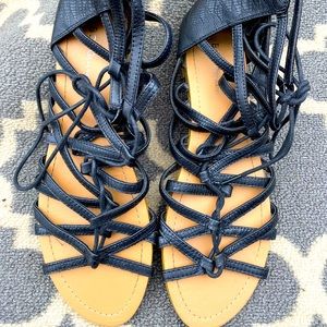 BCBG lace up sandals